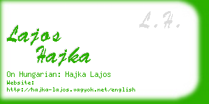 lajos hajka business card